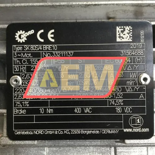 SK372.1-80S/4BRE10 Nord Drive Systems resim 4