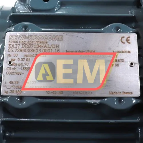 KA37/DRS71S4/AL/DH SEW-EURODRIVE resim 4