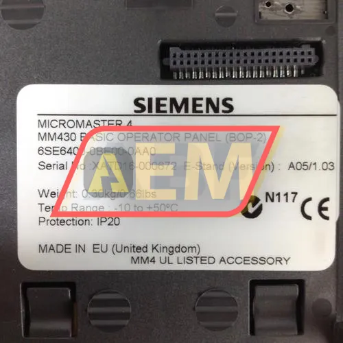 6SE6400-0BE00-0AA0 Siemens resim 2
