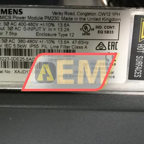 6SL3223-0DE25-5AG1 Siemens resim 5