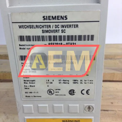 6SE7018-0TA31 Siemens resim 2
