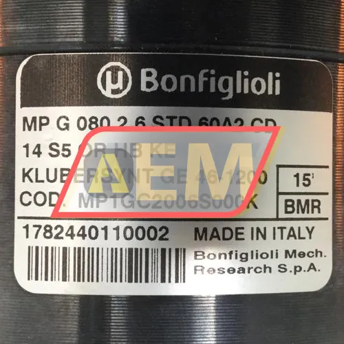MP G 080 2 6 STD 60A2 CD 14 S5 OR HB KE Bonfiglioli resim 4