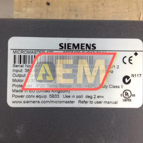 6SE6420-2UD13-7AA1 Siemens resim 2