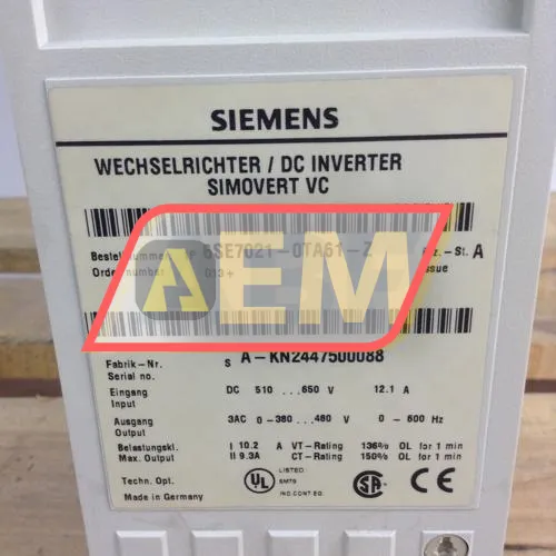 6SE7021-0TA61-Z Siemens resim 2