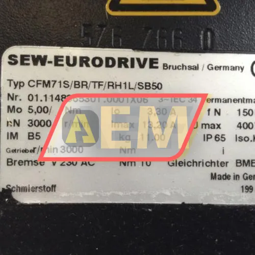CFM71S/BR/TF/RH1L/SB50 SEW-EURODRIVE resim 2