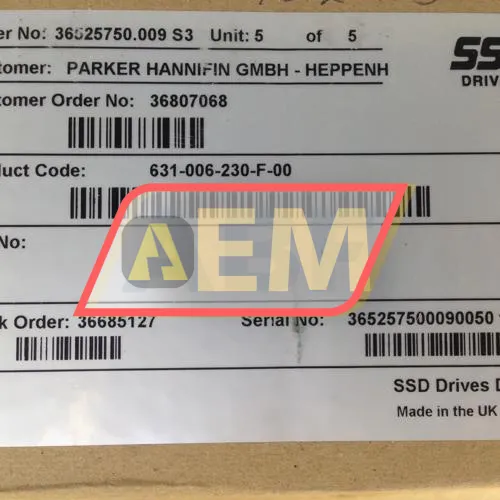 631-006-230-F-00 Parker SSD Drives resim 5