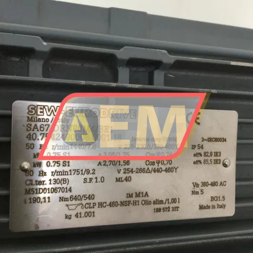 SA67DRN80M4/BE1-I190 SEW-EURODRIVE resim 4