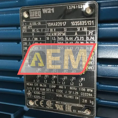 1.5K31AL3100L6B14 WEG resim 4