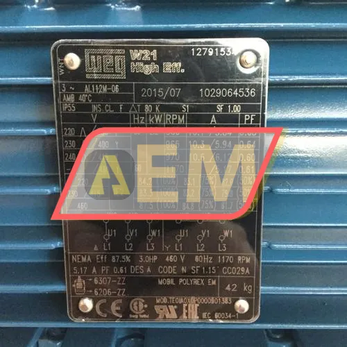 2.2K31AL2112M6B3 WEG resim 4