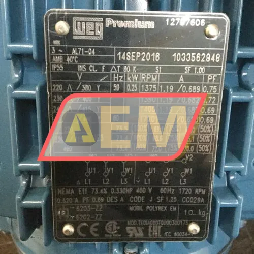 0.25K31AL3714B14 WEG resim 4