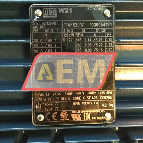 2.2K31AL3112M6B14 WEG resim 4